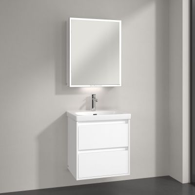 Villeroy & Boch My View+ szafka 60x16,8x75 cm z lustrem Brilliant White A4816LVE