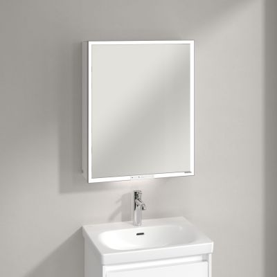 Villeroy & Boch My View+ szafka 60x16,8x75 cm z lustrem Brilliant White A4816LVE