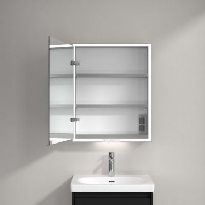 Villeroy & Boch My View+ szafka 75x16,8x60 cm z lustrem Volcano Black A4816LVL