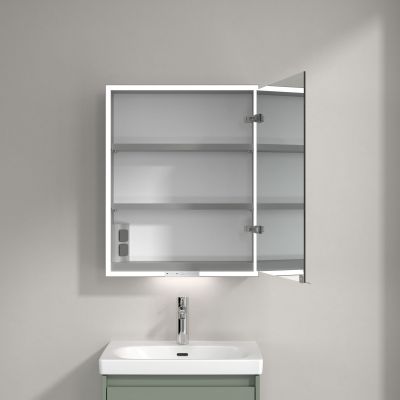 Villeroy & Boch My View+ szafka 60x16,8x75 cm z lustrem Soft Green A4816RAF