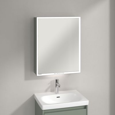 Villeroy & Boch My View+ szafka 60x16,8x75 cm z lustrem Soft Green A4816RAF