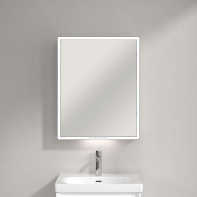 Villeroy & Boch My View+ szafka 75x16,8x60 cm z lustrem Brilliant White A4816RVE