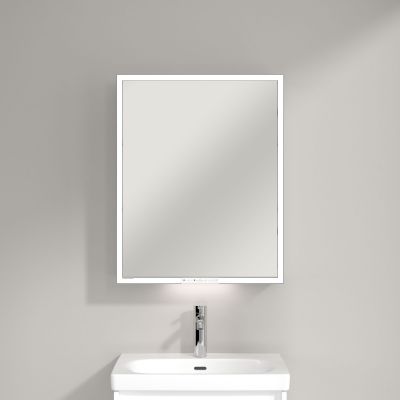 Villeroy & Boch My View+ szafka 60x16,8x75 cm z lustrem Pure White A4816RVF