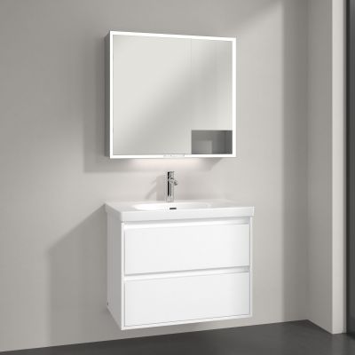 Villeroy & Boch My View+ szafka 80x16,8x75 cm z lustrem aluminium A4818000