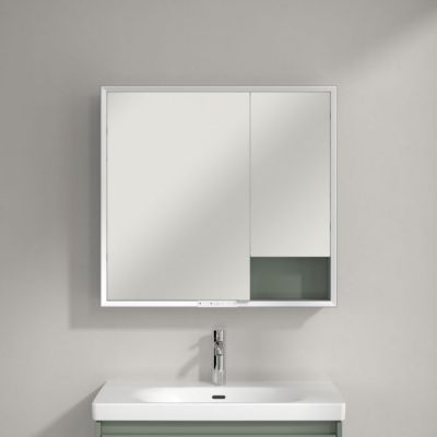 Villeroy & Boch My View+ szafka 75x16,8x80 cm z lustrem Soft Green A48180AF