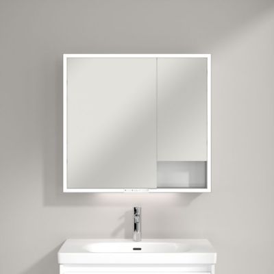 Villeroy & Boch My View+ szafka 75x16,8x80 cm z lustrem Brilliant White A48180VE