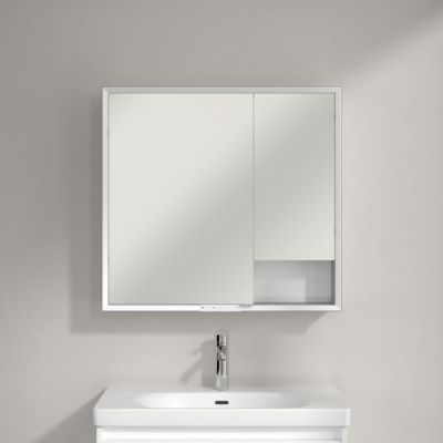 Villeroy & Boch My View+ szafka 75x16,8x80 cm z lustrem Brilliant White A48180VE