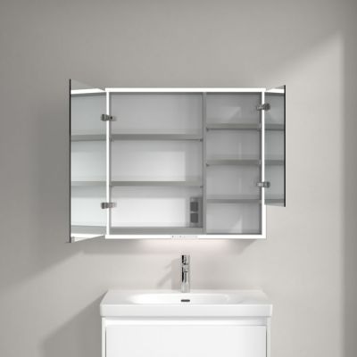 Villeroy & Boch My View+ szafka 75x16,8x80 cm z lustrem Brilliant White A48180VE