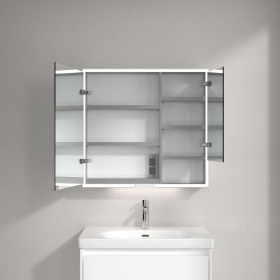 Villeroy & Boch My View+ szafka 80x16,8x75 cm z lustrem Brilliant White A48180VE