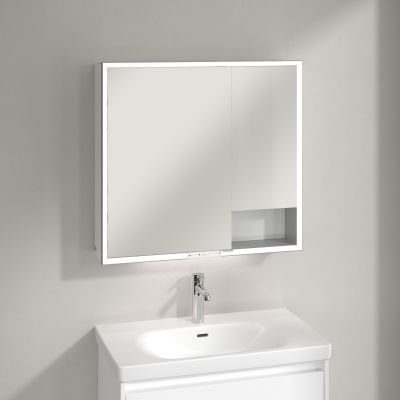 Villeroy & Boch My View+ szafka 80x16,8x75 cm z lustrem Brilliant White A48180VE