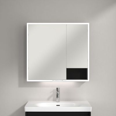 Villeroy & Boch My View+ szafka 75x16,8x80 cm z lustrem Volcano Black A48180VL