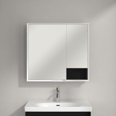 Villeroy & Boch My View+ szafka 75x16,8x80 cm z lustrem Volcano Black A48180VL