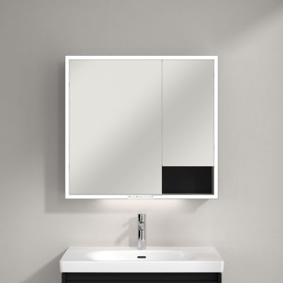 Villeroy & Boch My View+ szafka 80x16,8x75 cm z lustrem Volcano Black A48180VL