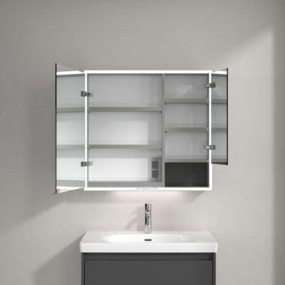 Villeroy & Boch My View+ szafka 75x16,8x80 cm z lustrem Graphite A48180VR