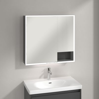 Villeroy & Boch My View+ szafka 80x16,8x75 cm z lustrem Graphite A48180VR