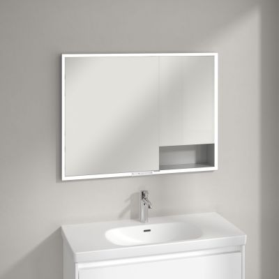 Villeroy & Boch My View+ szafka 100x16,8x75 cm z lustrem Brilliant White A48210VE