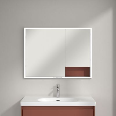 Villeroy & Boch My View+ szafka 100x16,8x75 cm z lustrem wine red A48210AH