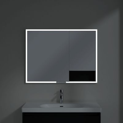 Villeroy & Boch My View+ szafka 100x16,8x75 cm z lustrem Volcano Black A48210VL