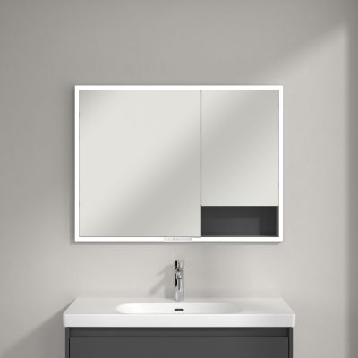 Villeroy & Boch My View+ szafka 100x16,8x75 cm z lustrem grafitowa A48210VR