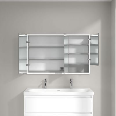 Villeroy & Boch My View+ szafka 120x16,8x75 cm z lustrem Brilliant White A48212VE