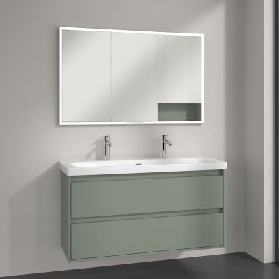 Villeroy & Boch szafka 120x16,8x75 cm z lustrem  Soft Green A48212AF