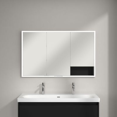 Villeroy & Boch My View+ szafka 120x16,8x75 cm z lustrem Volcano Black A48212VL