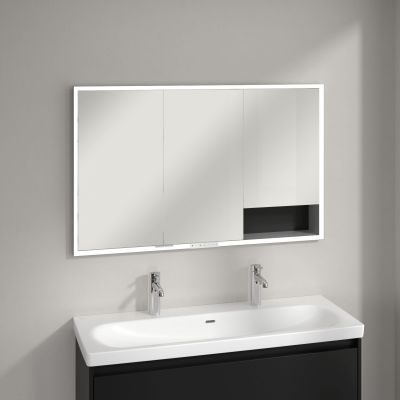 Villeroy & Boch My View+ szafka 120x16,8x75 cm z lustrem Volcano Black A48212VL