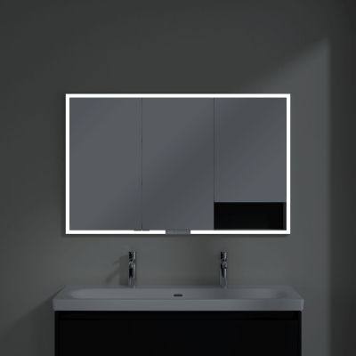 Villeroy & Boch My View+ szafka 120x16,8x75 cm z lustrem Volcano Black A48212VL