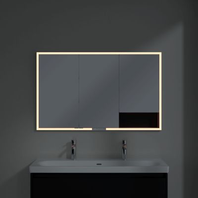 Villeroy & Boch My View+ szafka 120x16,8x75 cm z lustrem Volcano Black A48212VL