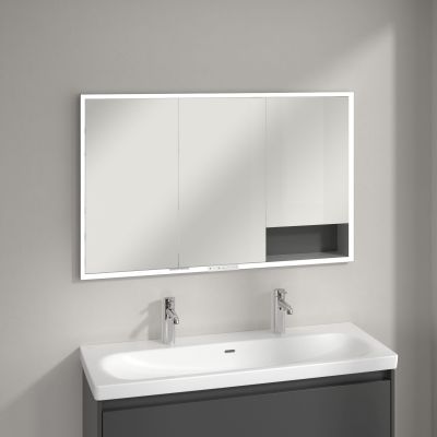 Villeroy & Boch My View+ szafka 120x16,8x75 cm z lustrem Graphite A48212VR