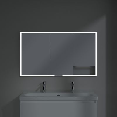 Villeroy & Boch My View+ szafka 130x16,8x75 cm z lustrem do zabudowy aluminium A4821300