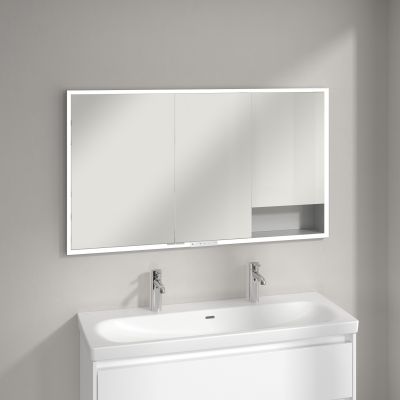 Villeroy & Boch My View+ szafka 130x16,8x75 cm z lustrem do zabudowy aluminium A4821300
