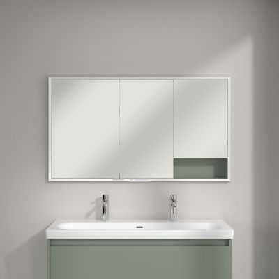 Villeroy & Boch My View+ szafka 130x16,8x75 cm z lustrem do zabudowy Soft Green A48213AF