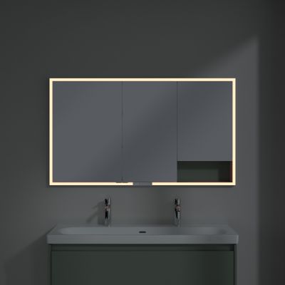 Villeroy & Boch My View+ szafka 130x16,8x75 cm z lustrem do zabudowy Soft Green A48213AF