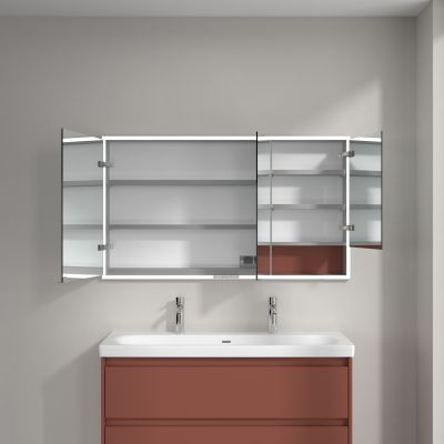 Villeroy & Boch My View+ szafka 130x16,8x75 cm z lustrem do zabudowy Wine Red A48213AH