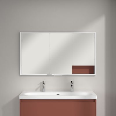 Villeroy & Boch My View+ szafka 130x16,8x75 cm z lustrem do zabudowy Wine Red A48213AH