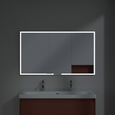 Villeroy & Boch My View+ szafka 130x16,8x75 cm z lustrem do zabudowy Wine Red A48213AH