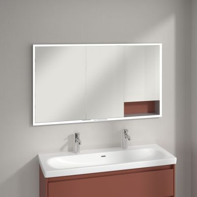 Villeroy & Boch My View+ szafka 130x16,8x75 cm z lustrem do zabudowy Wine Red A48213AH