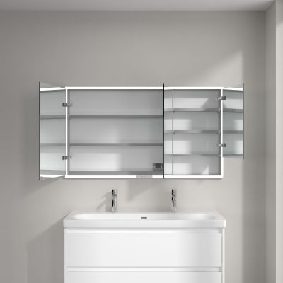 Villeroy & Boch My View+ szafka 130x16,8x75 cm z lustrem do zabudowy Brilliant White A48213VE
