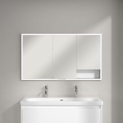 Villeroy & Boch My View+ szafka 130x16,8x75 cm z lustrem do zabudowy Brilliant White A48213VE