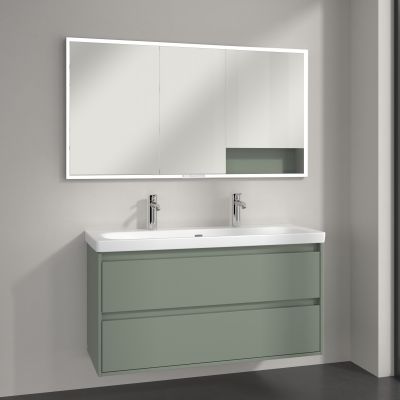 Villeroy & Boch My View+ szafka 140x16,8x75 cm z lustrem do zabudowy Soft Green A48214AF