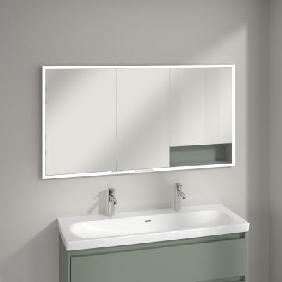 Villeroy & Boch My View+ szafka 140x16,8x75 cm z lustrem do zabudowy Soft Green A48214AF