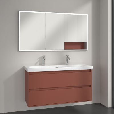 Villeroy & Boch My View+ szafka 140x16,8x75 cm z lustrem do zabudowy Wine Red A48214AH
