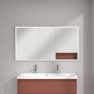 Villeroy & Boch My View+ szafka 140x16,8x75 cm z lustrem do zabudowy Wine Red A48214AH
