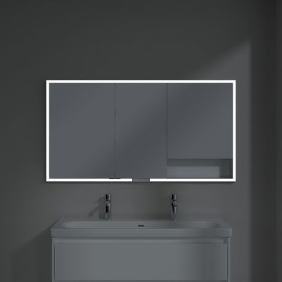 Villeroy & Boch My View+ szafka 140x16,8x75 cm z lustrem do zabudowy Pure White A48214VF