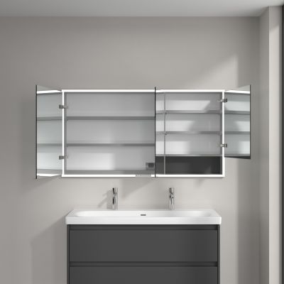 Villeroy & Boch My View+ szafka 140x16,8x75 cm z lustrem do zabudowy Graphite A48214VR