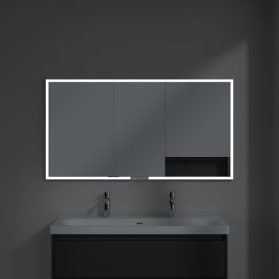 Villeroy & Boch My View+ szafka 140x16,8x75 cm z lustrem do zabudowy Graphite A48214VR