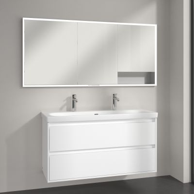 Villeroy & Boch My View+ szafka 160x16,8x75 cm z lustrem do zabudowy aluminium A4821600