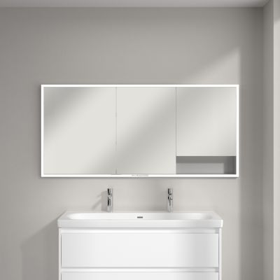 Villeroy & Boch My View+ szafka 160x16,8x75 cm z lustrem do zabudowy aluminium A4821600