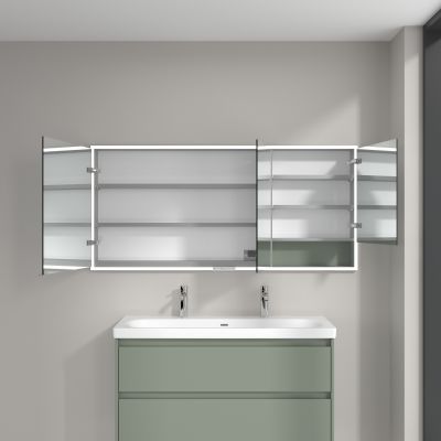 Villeroy & Boch My View+ szafka 160x16,8x75 cm z lustrem do zabudowy Soft Green A48216AF